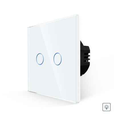 Intrerupator Dublu cu Variator si Touch din Sticla LUXION SmartElectro IntelligentHouse foto