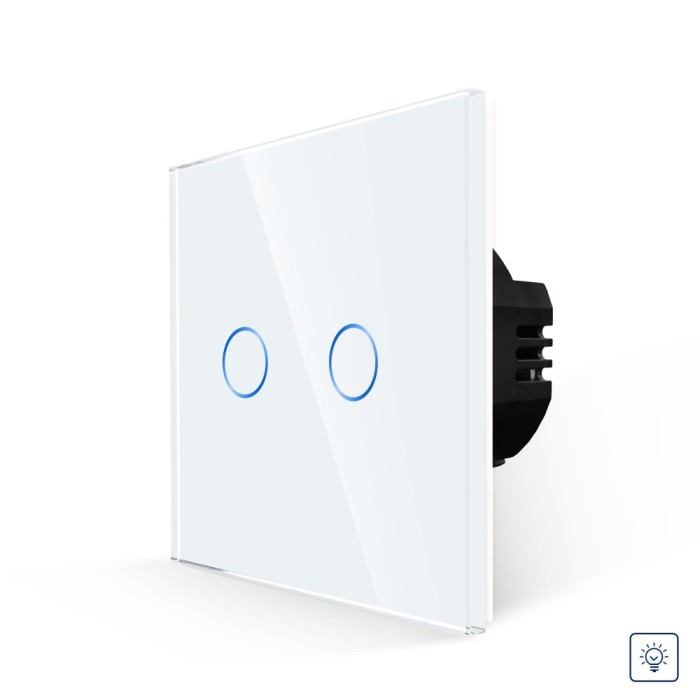 Intrerupator Dublu cu Variator si Touch din Sticla LUXION SmartElectro IntelligentHouse
