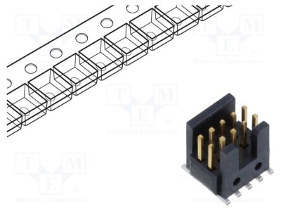 Conector şiruri pini tată SAMTEC PIN 10 1,27mm aurit SMT soclu rolă foto