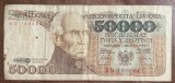 B11 26 - Bancnota foarte veche - Polonia - 50000 zloti - 1989