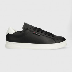 Tommy Jeans sneakers din piele TJM LEATHER LOW CUPSOLE culoarea negru, EM0EM01374