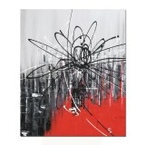 Tablou abstract pictat manual birou, hol, Fantezie in abstract 2, 60x50cm ulei pe panza, gata de agatat pe perete
