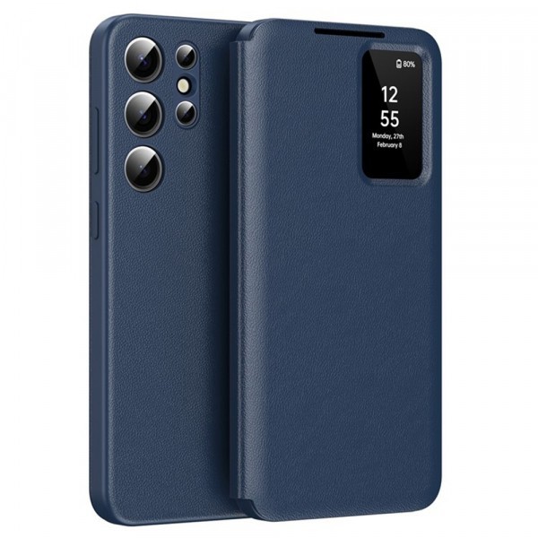 Husa pentru Samsung Galaxy S25 Ultra S938, Techsuit, SmartView, Albastra