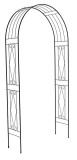 Pergola gradina, flori fier negru 120 x 36 x 240 cm