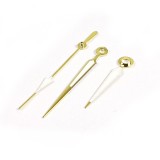 Set Indicatoare Ceas Aurii cu Alb Time Veranda, Orar 1.1mm, Minutar 1.5mm, Secundar 1.8mm, WZ4933