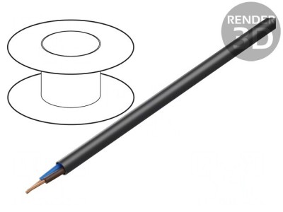 Cablu Electric Negru 2x4mm2 H07RN-F 450/750V foto