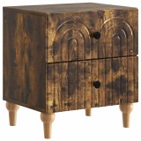 vidaXL Dulap de noapte Stejar fumuriu 43 x 34,5 x 48 cm Lemn prelucrat 894075