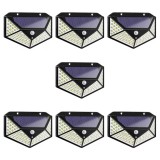 Set 7 lampi cu incarcare solara , senzor miscare, 3 trepte de iluminare, 100 LED