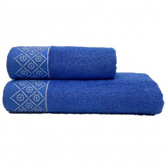 Set 2 Prosoape Dante Blue 50x100 si 70x140 cm (Bumbac 100%)