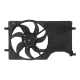 Ventilator radiator Opel Adam 13-, Corsa E 15-, motor: 1.0 T, 1.4 T, cu pre-resistor, 390 MM; (2+3) pini, 13378216; 13378218