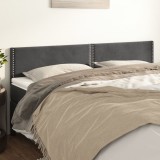 Cumpara ieftin Tăblii de pat, 2 buc, gri &icirc;nchis, 100x5x78/88 cm, catifea