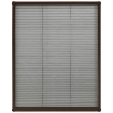 Plasa insecte plisse pentru ferestre, maro, 60x80 cm, aluminiu