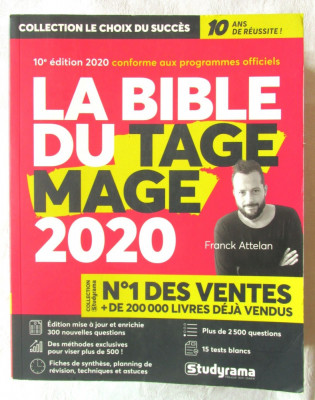 &amp;quot;LA BIBLE DU TAGE MAGE 2020&amp;quot;, Editia 10, Franck Attelan. Carte in limba franceza foto