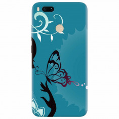 Husa silicon pentru Xiaomi Mi A1, Blue Butterfly