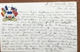 CPISTR5 Carte postala veche patriotica 1914 (WW1) - Text prizonier lagar Darmstadt, Antanta