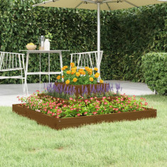 vidaXL Jardinieră, maro miere, 80x80x27 cm, lemn masiv de pin