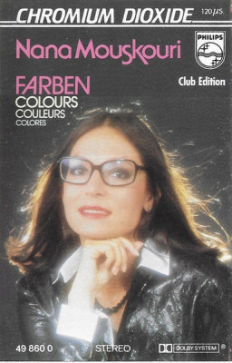 Casetă audio Nana Mouskouri - Farben, originală foto