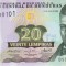 Bancnota Honduras 20 Lempiras 2008 - P95 UNC ( polimer )