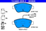 ATE 13.0460-3826.2 set placute frana,frana disc