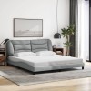 VidaXL Cadru de pat fără saltea, Hvar, gri deschis, 180x200 cm, textil 3207786