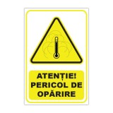 Indicator de avertizare Atenție! Pericol de opărire