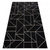 Covor sisal Floorlux 20605 negru si argint Triunghiuri, Geometric, 200x290 cm, Dreptunghi