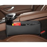 Organizator auto, pentru telefon, chei, dimensiuni 29 x 8 cm + suport fixare 20 cm, din piele ecologica, negru