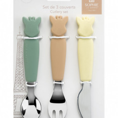 Set 3 tacamuri maner silicon Girafa Sophie