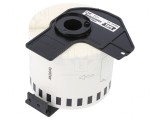 Etichetă Autoadezivă Albă 62mm x 30,48m Neagră DK-44205