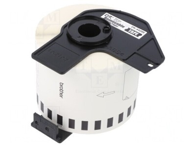 Etichetă Autoadezivă Albă 62mm x 30,48m Neagră DK-44205 foto