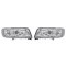 Set faruri tuning Audi 100 (C4),12.1990-05.1994, partea stanga+dreapta, manual/electric, pozitia cu LEDuri, tip bec H1+H1, fara motoras, transparent-