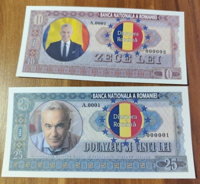 lot 2 bancnote fantezie 10 lei /25 lei 2024 foto