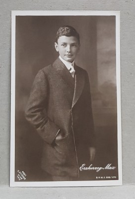 PRINTESA FRANZISKA ZU HOHENLOHE - SCHILLINGSFURST , SOTIA ALTEI SALE ARHIDUCELE MAX , CARTE POSTALA ILUSTRATA , MONOCROMA, NECIRCULATA , PERIOADA PRI foto