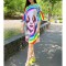 ROCHIE MIDI OVERSIZE CU MANECA SCURTA ART FACE COLOR TALIE UNICA Multicolora