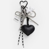 Breloc Charm cu Inimă Neagră, 20 cm, CMCLASS
