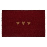 Cumpara ieftin Covoras intrare casa fibre cocos rosii natur Inimioare 75x45x1 cm