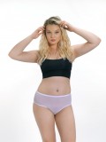 GS1163-2 Chilot normal cu marimi mari din plasa si dantela, XL/XXL, Cottonhill