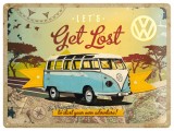 Placa metalica - Volkswagen - Get Lost - 30x40 cm