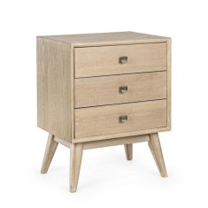 Comoda 3 sertare lemn natur Alannis 48x35x66 cm