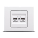 Priză date RJ45 Cat6 alb Grano - OVIVO | 400-010300-230