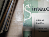 DE LA ION LA IOANIDE - NICOLAE BALOTĂ, EDITURA EMINESCU 1974, 539 PAG