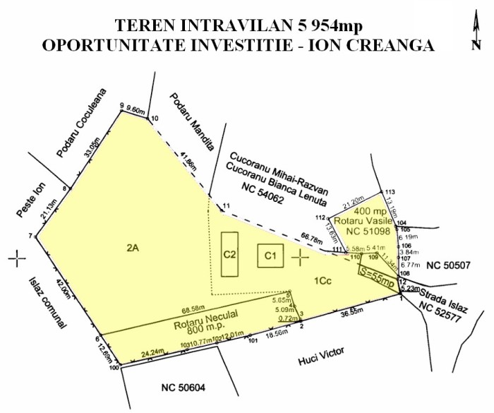 6000 mp Teren intravilan, Comuna Ion Creanga, Jud. Neamt