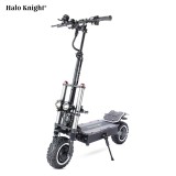 Halo Knight T107 Pro - Trotinetă electrică pentru cauciucuri de teren de 11 inchi, motor dublu 6000 W 60 V 38,4 Ah, viteză maximă de 95 km/h