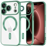 Cumpara ieftin Husa MagSafe pentru Apple iPhone 18 Pro Max / 17 Pro Max, Techsuit, Luxury Crystal, Verde Deschis