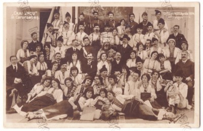 2980 - CARANSEBES, Timis, ETHNIC Ansamblul Crai Nou - old PC real Photo - unused foto