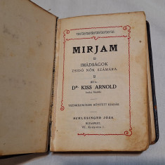 MIRJAM Judaica noua de Kiss Arnold carte de rugaciuni pt femeile israelite 1920