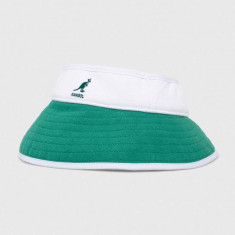 Kangol sapca cozoroc culoarea verde, neted