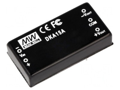 Convertor DC/DC 15W 9-18V la 15V/-15V THT foto