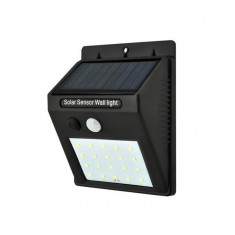 Lampa solara de perete, LED, senzor miscare, 9.5x4.5x12.5 cm foto