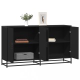 VidaXL Servantă, negru, 134x35x76 cm, lemn prelucrat